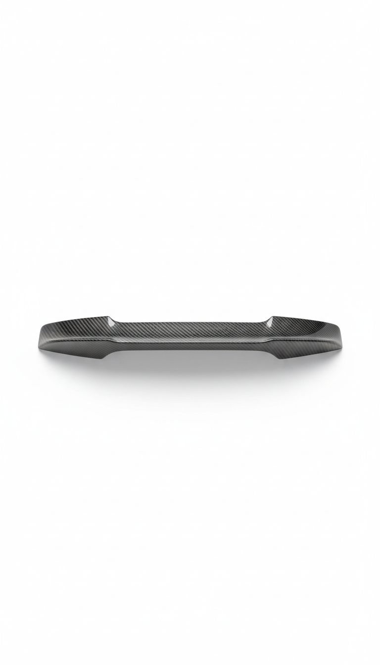 Carbon fiber rear spoiler with integrated gurney flap