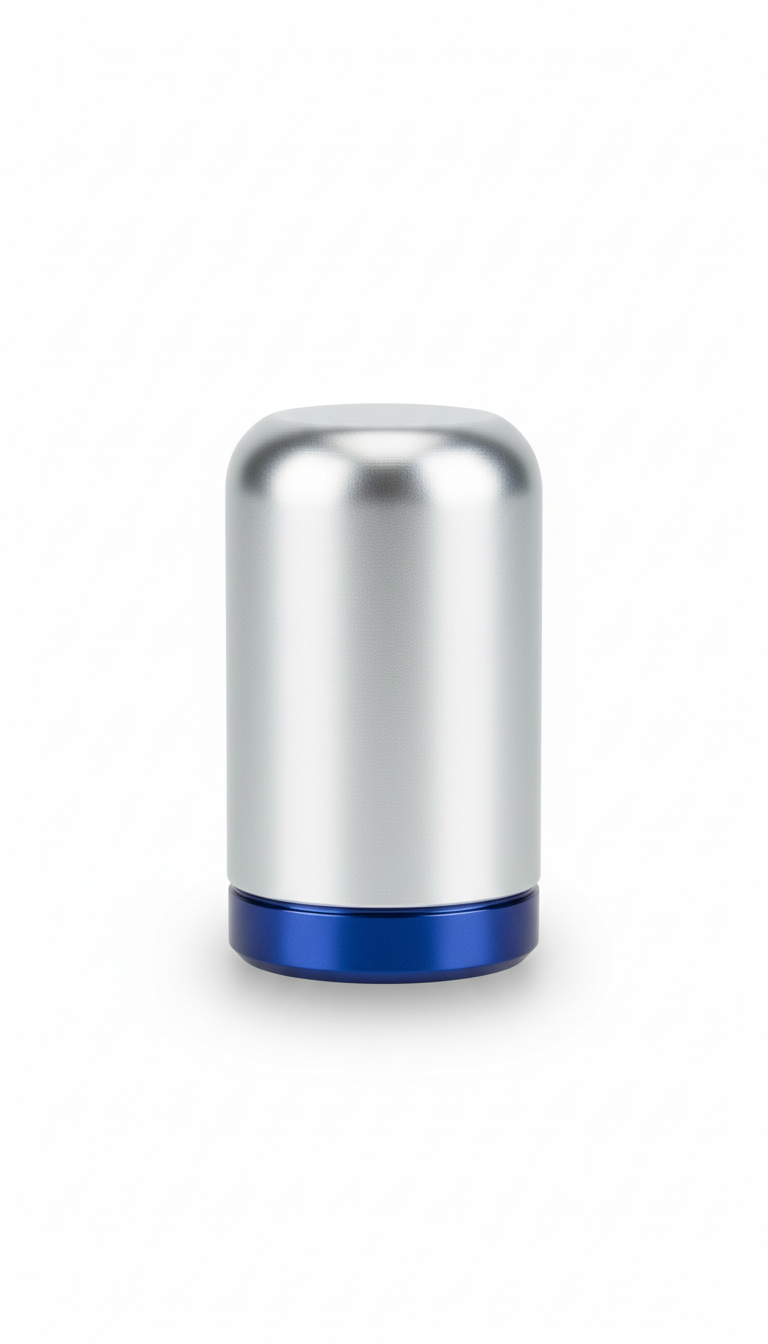 Billet aluminum shift knob with knurled grip